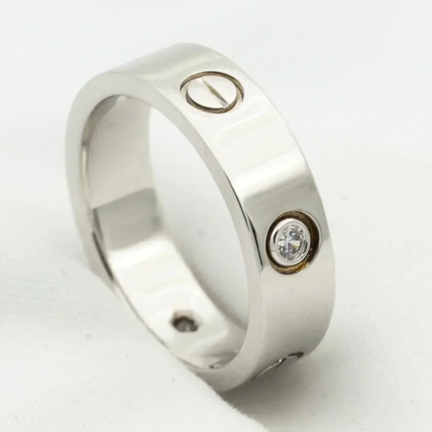 ¡®Dream¡¯LOVE RING 5.5MM 3 DIAMONDS SILVER