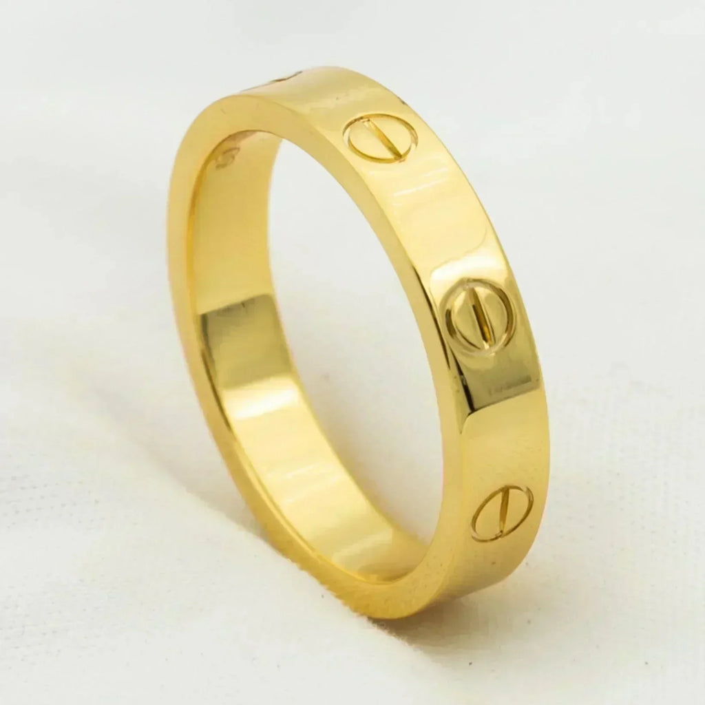 ¡®Dream¡¯LOVE RING 4MM 1 DIAMOND GOLD