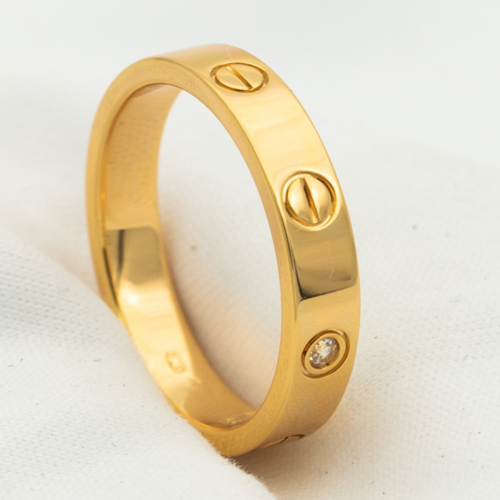 ¡®Dream¡¯LOVE RING 4MM 1 DIAMOND PINK GOLD