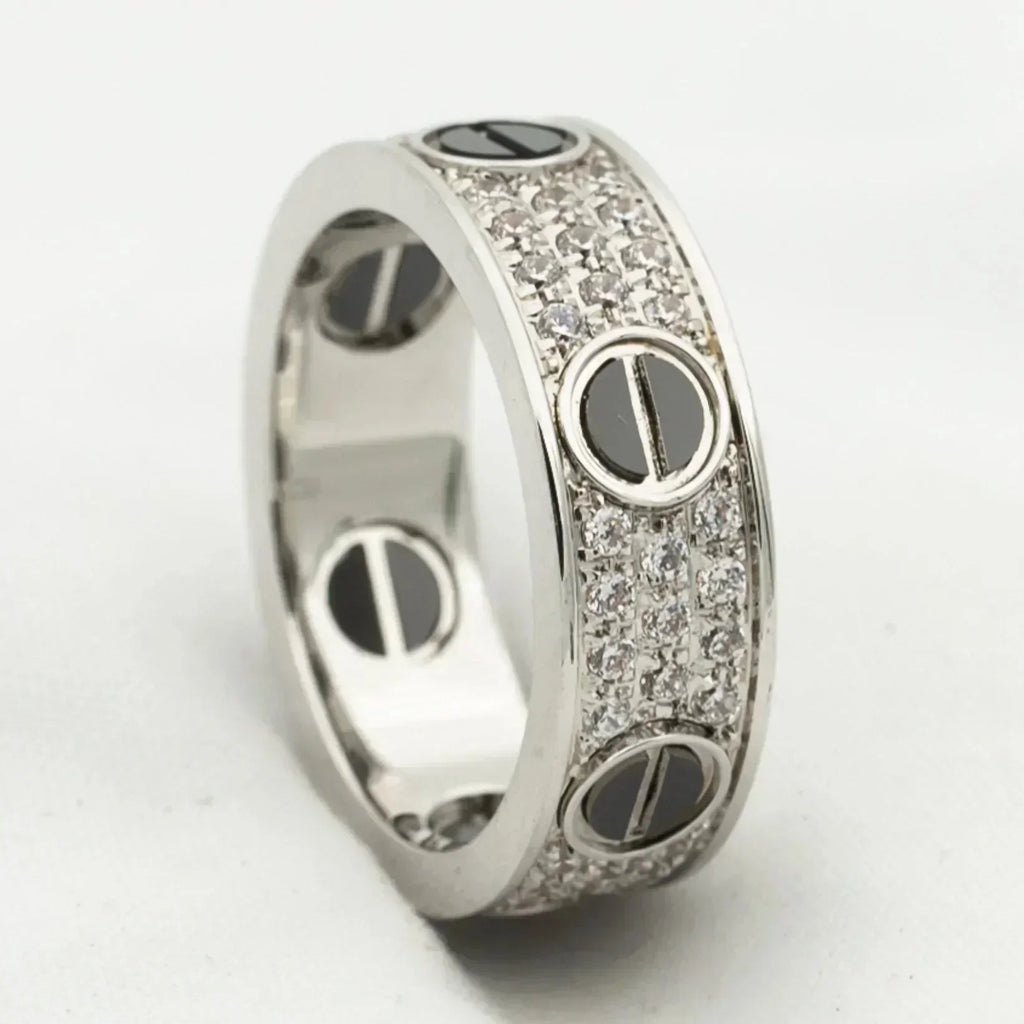 ¡®Dream¡¯LOVE RING 5.5MM DIAMONDS PAVED CERAMIC