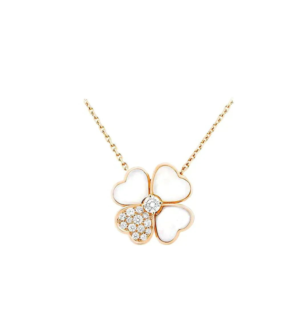 ¡®Dream¡¯CLOVER MOP DIAMOND ROSE GOLD NECKLACE