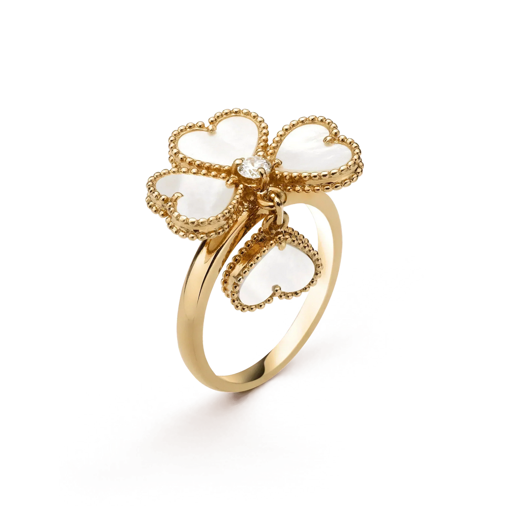 ¡®Dream¡¯SWEET CLOVER WHITE MOP RING