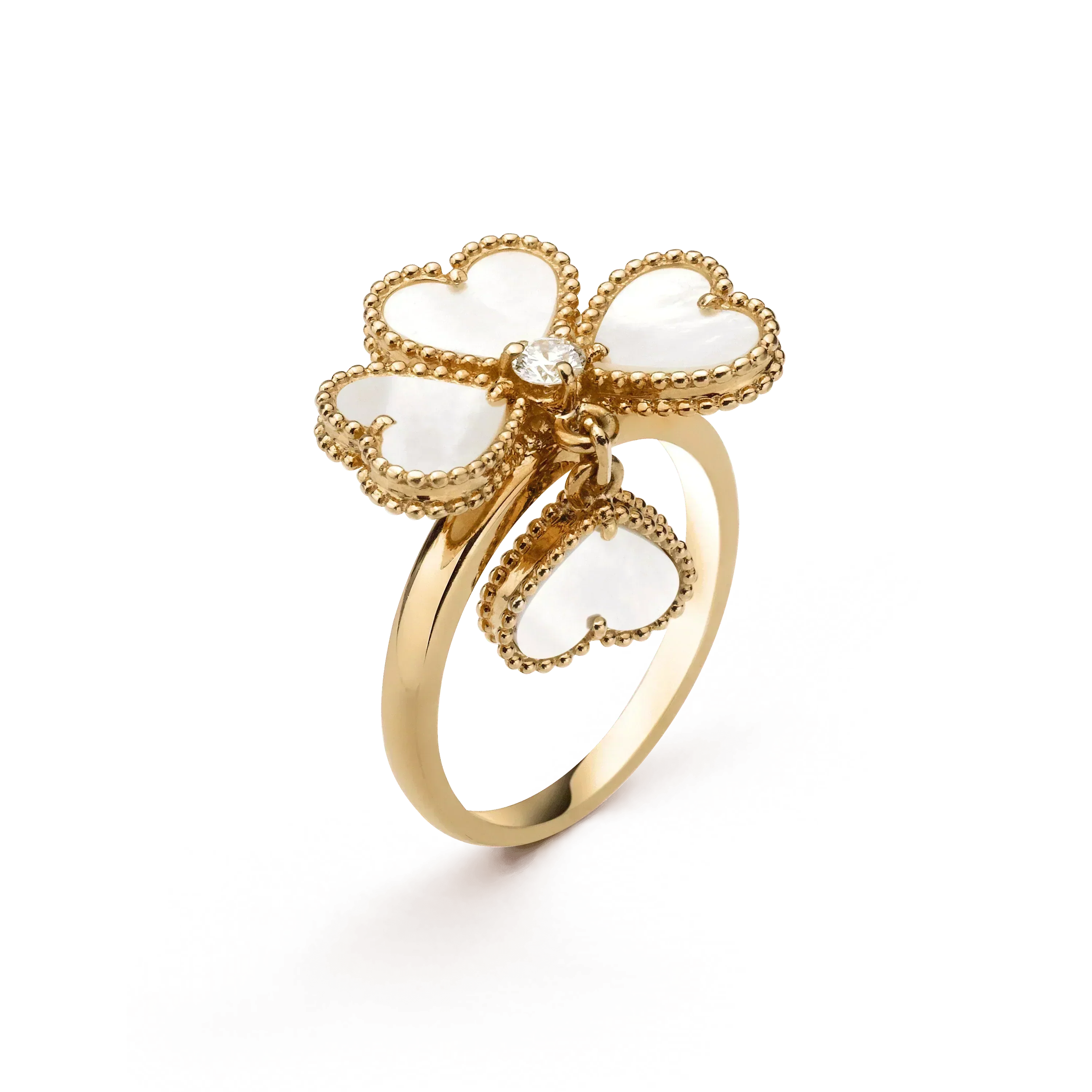 ¡®Dream¡¯SWEET CLOVER WHITE MOP RING