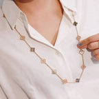 ¡®Dream¡¯CLOVER 20 MOTIFS DARK MOP DIAMOND  NECKLACE