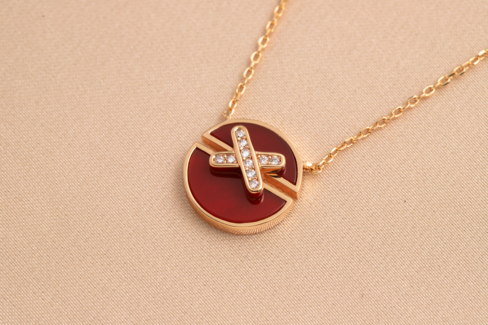 ¡®Dream¡¯JEUX DE PINK GOLD DIAMOND NECKLACE