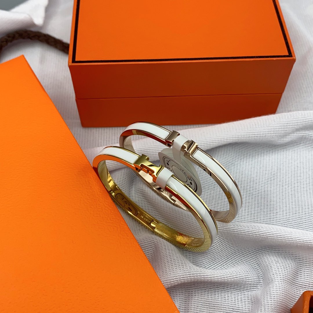 ¡®Dream¡¯CLASSIC HM CLIC WHITE 8MM ENAMEL BRACELET