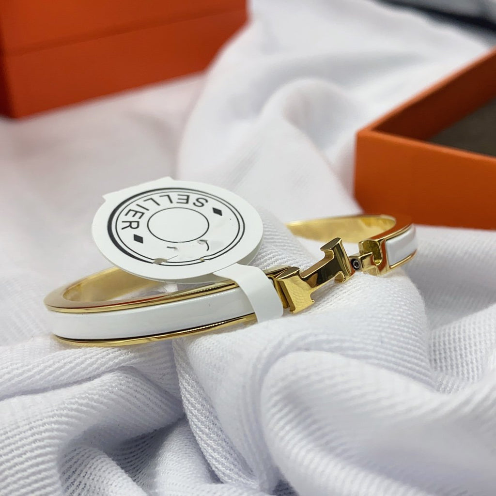 ¡®Dream¡¯CLASSIC HM CLIC WHITE 8MM ENAMEL BRACELET