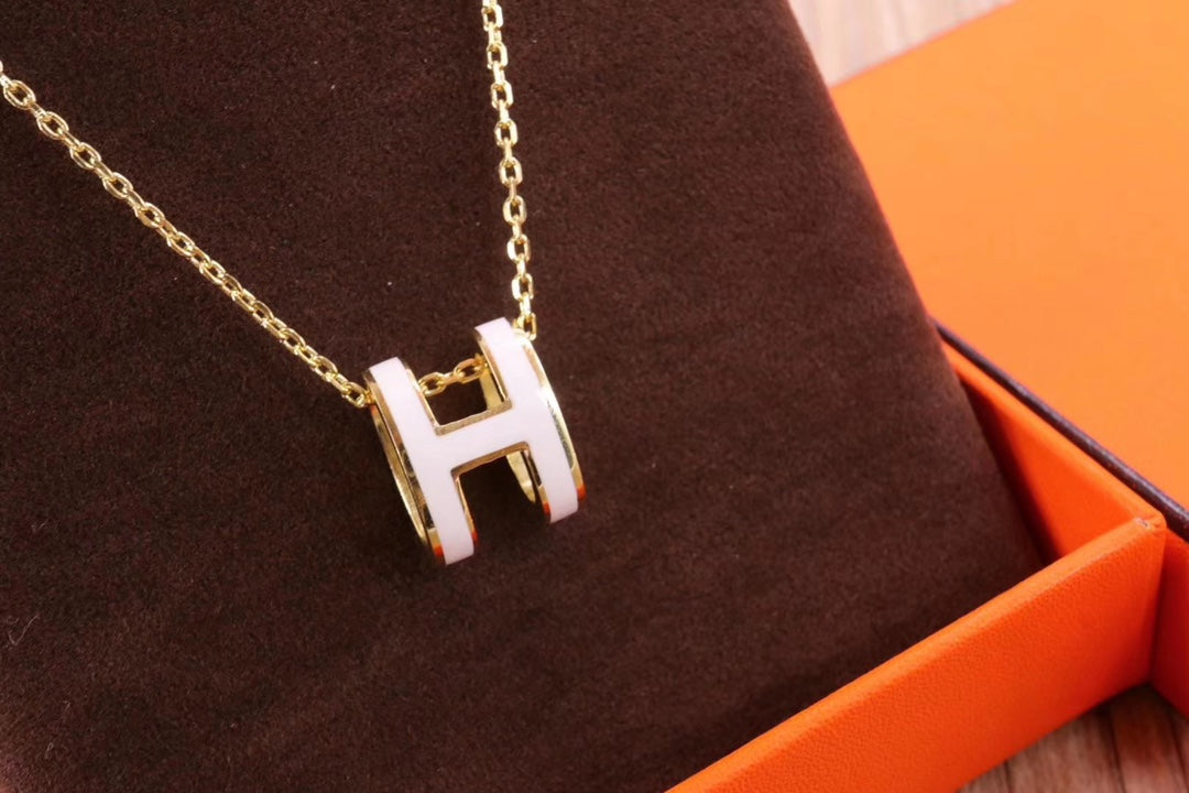 ¡®Dream¡¯HM CLIC YELLOW ENAMEL GOLD NECKLACE