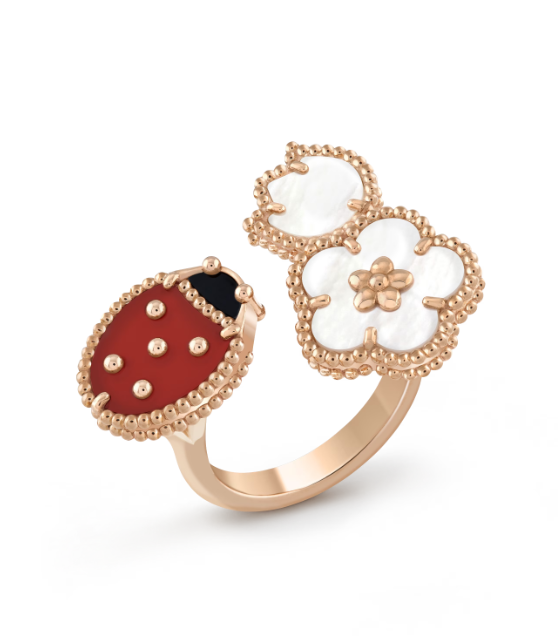 ¡®Dream¡¯LUCKY 3 MOTIF ROSE GOLD RING