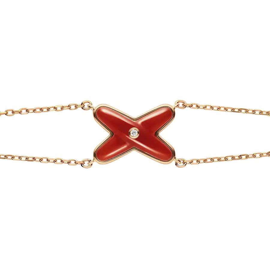 ¡®Dream¡¯JEUX BRACELET CARNELIAN PINK GOLD 1 DIAMOND