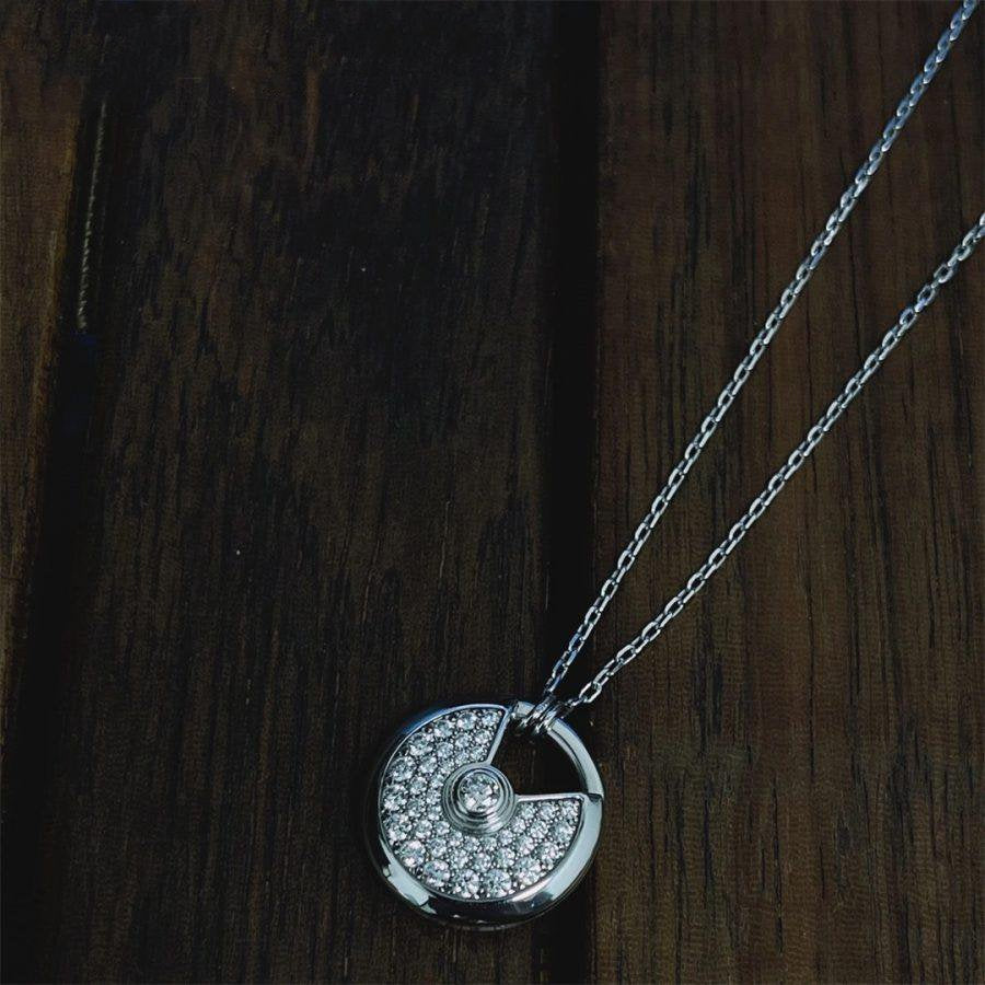 ¡®Dream¡¯AMULETTE SILVER FULL DIAMOND NECKLACE