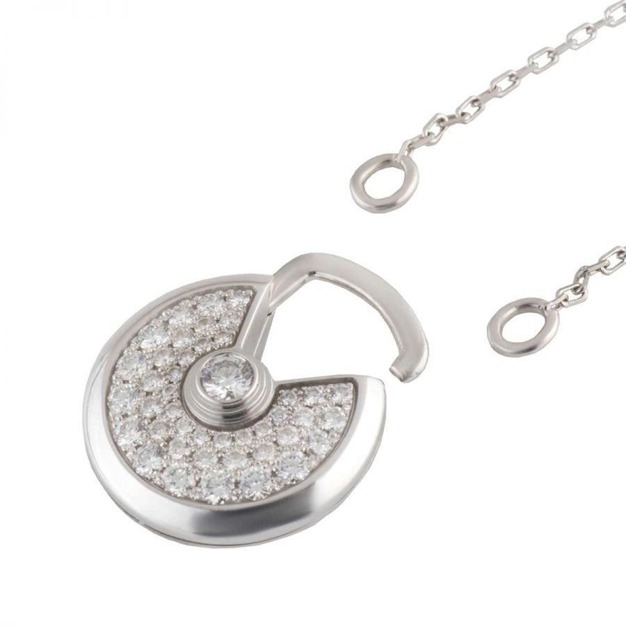 ¡®Dream¡¯AMULETTE SILVER FULL DIAMOND NECKLACE