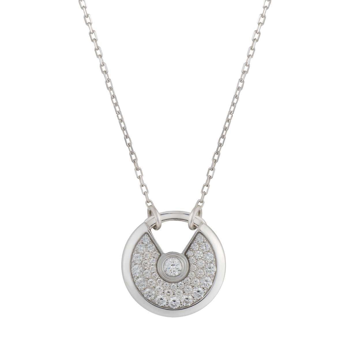 ¡®Dream¡¯AMULETTE SILVER FULL DIAMOND NECKLACE