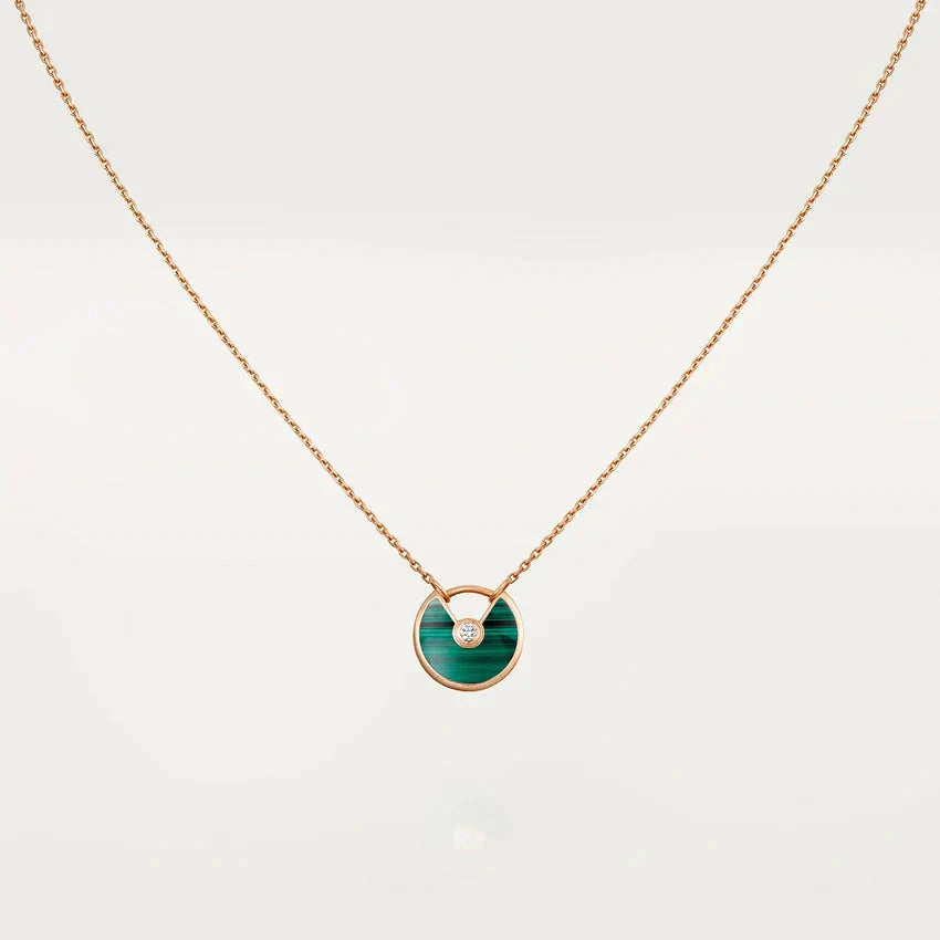 ¡®Dream¡¯AMULETTE ROSE GOLD MALACHITE NECKLACE