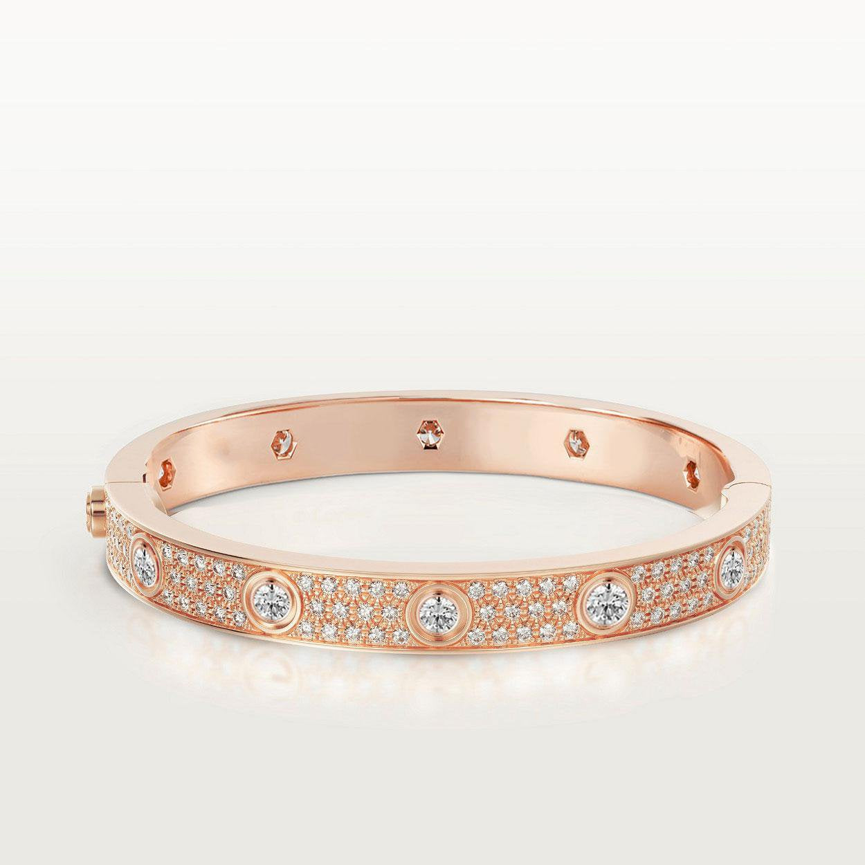 ¡®Dream¡¯LOVE BRACELET 6.1MM DIAMOND-PAVED 10 BIG DIAMONDS