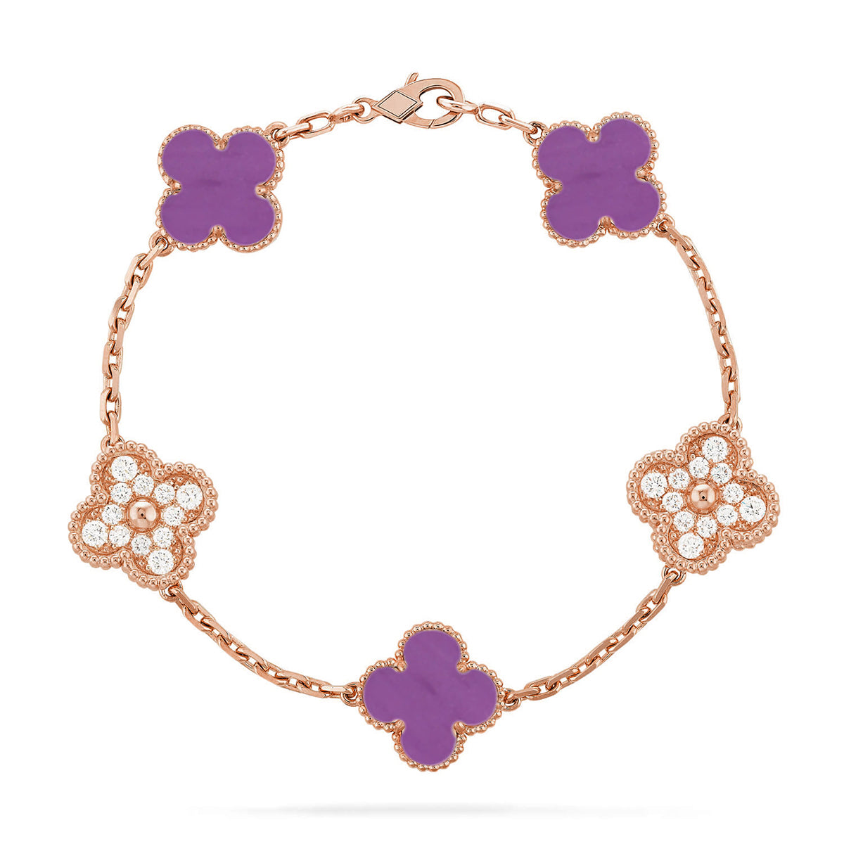 [Dream]New  CLOVER 5 MOTIF VIOLET BRACELET COLLECTION