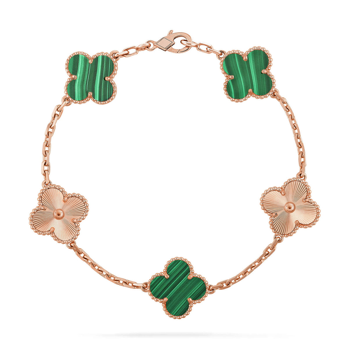 [Dream]New  CLOVER 5 MOTIF MALACHITE BRACELET COLLECTION