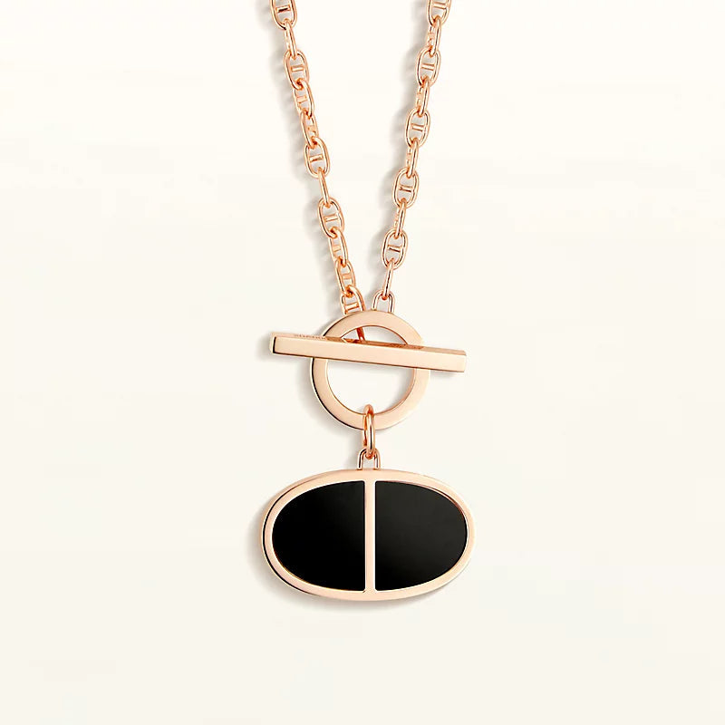 ¡®Dream¡¯CHAINE VERSO BLACK CERAMIC NECKLACE