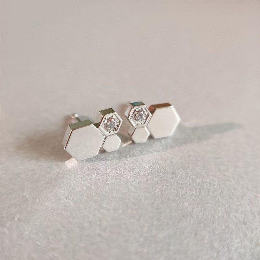 ¡®Dream¡¯BEE LOVE SILVER DIAMOND EARRINGS