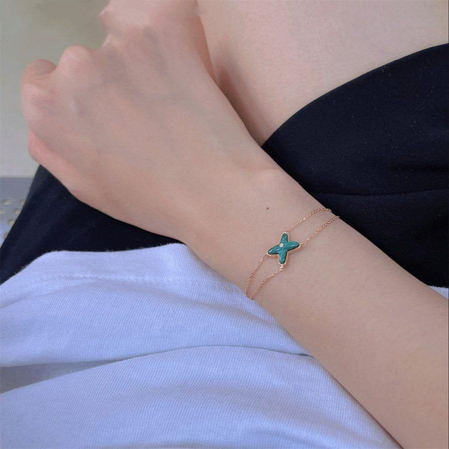 ¡®Dream¡¯JEUX ARMBAND MALACHIT ROTGOLD 1 DIAMANT