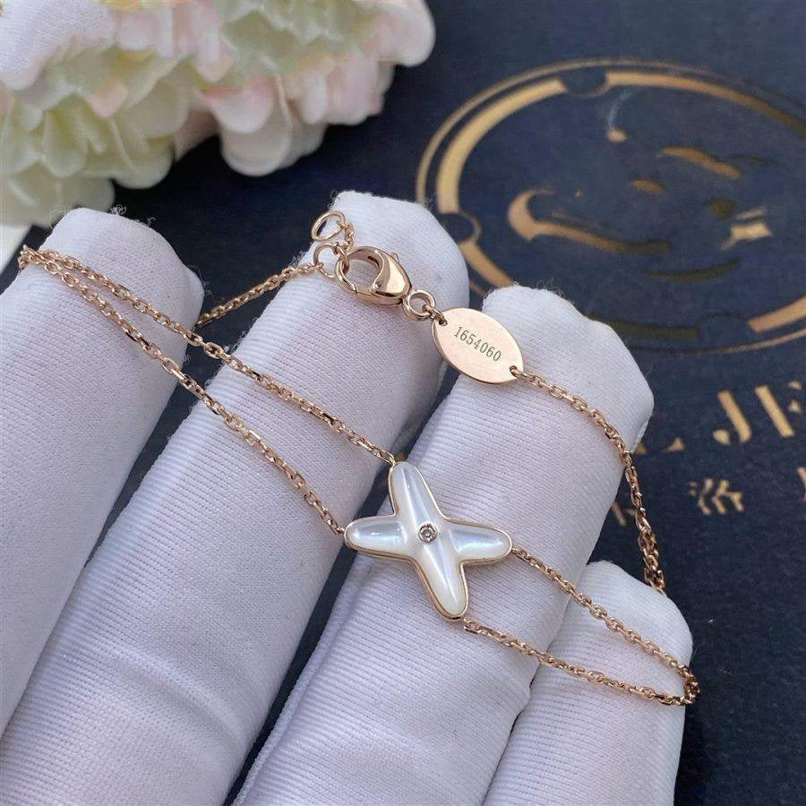 ®Dream®JEUX BRACELET WHITE MOP PINK GOLD 1 DIAMOND