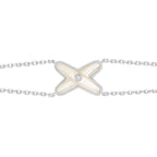 „Dream“ JEUX ARMBAND WEISSE PERLMUTT SILBER 1 DIAMANT
