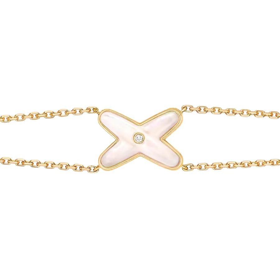 ¡®Dream¡¯JEUX BRACELET WHITE MOP GOLD 1 DIAMOND