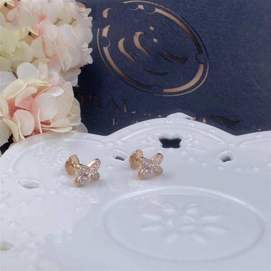 ¡®Dream¡¯JEUX DE PINK GOLD DIAMOND EARRINGS