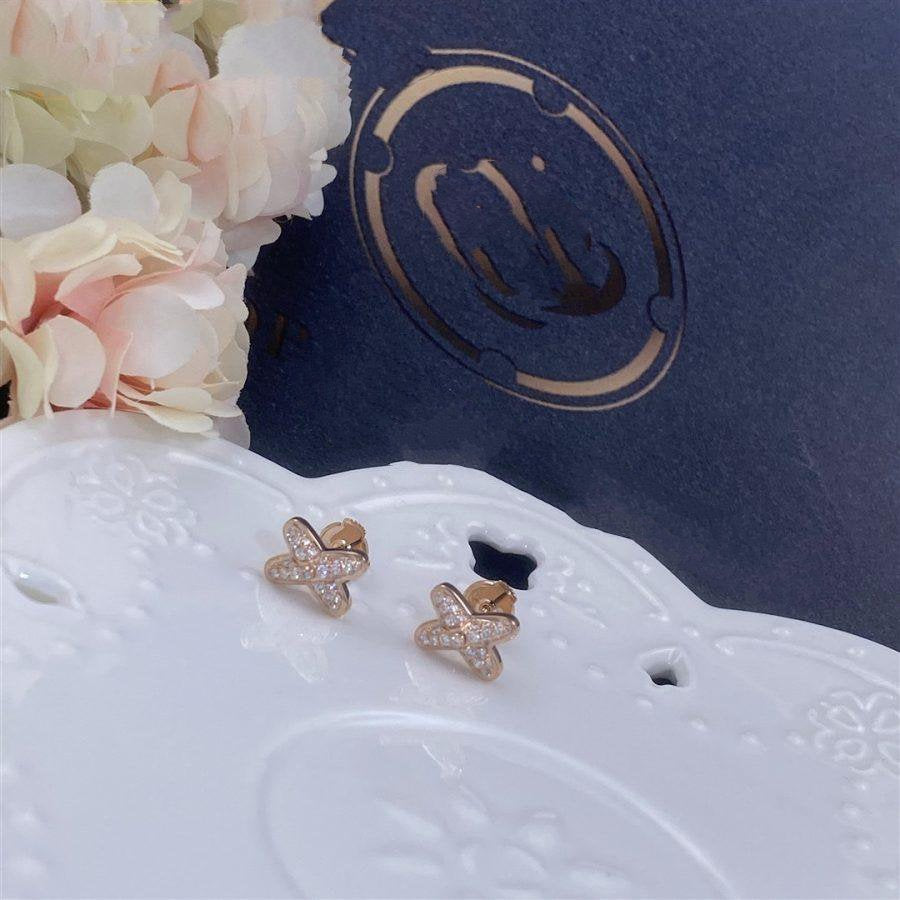 ¡®Dream¡¯JEUX DE PINK GOLD DIAMOND EARRINGS