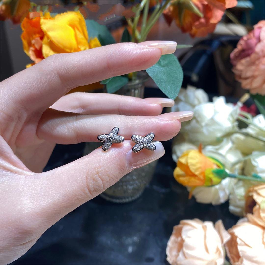 ¡®Dream¡¯JEUX DE SILVER DIAMOND EARRINGS