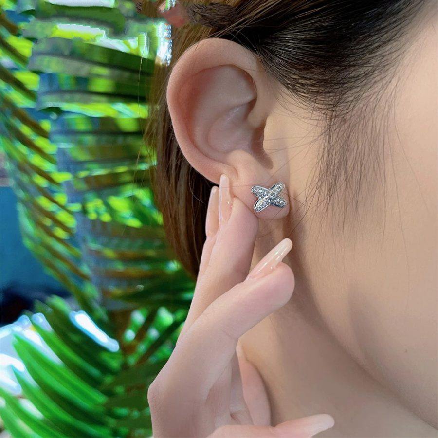 ¡®Dream¡¯JEUX DE SILVER DIAMOND EARRINGS