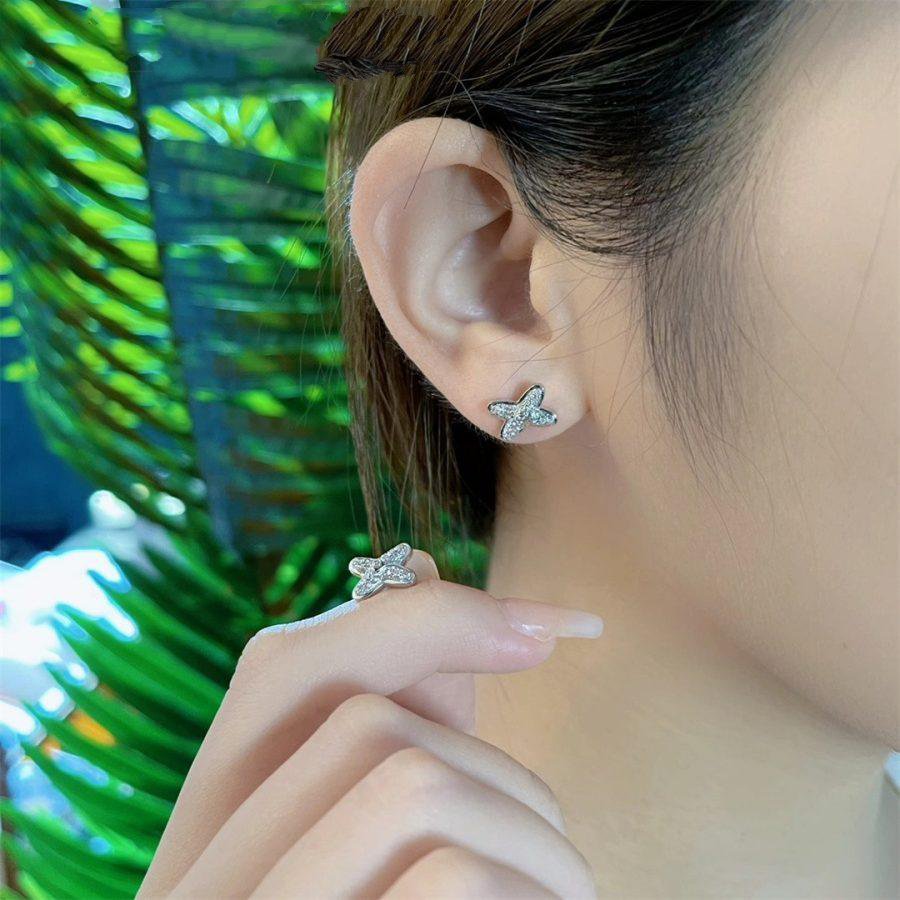„Dream“-Ohrringe aus Sterlingsilber mit Diamanten