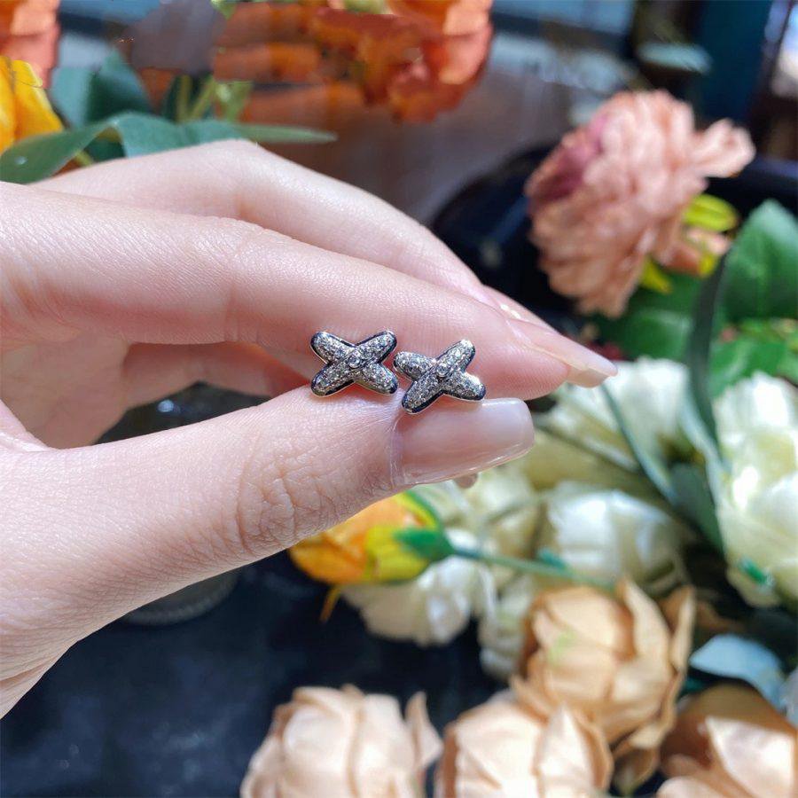 ¡®Dream¡¯JEUX DE SILVER DIAMOND EARRINGS