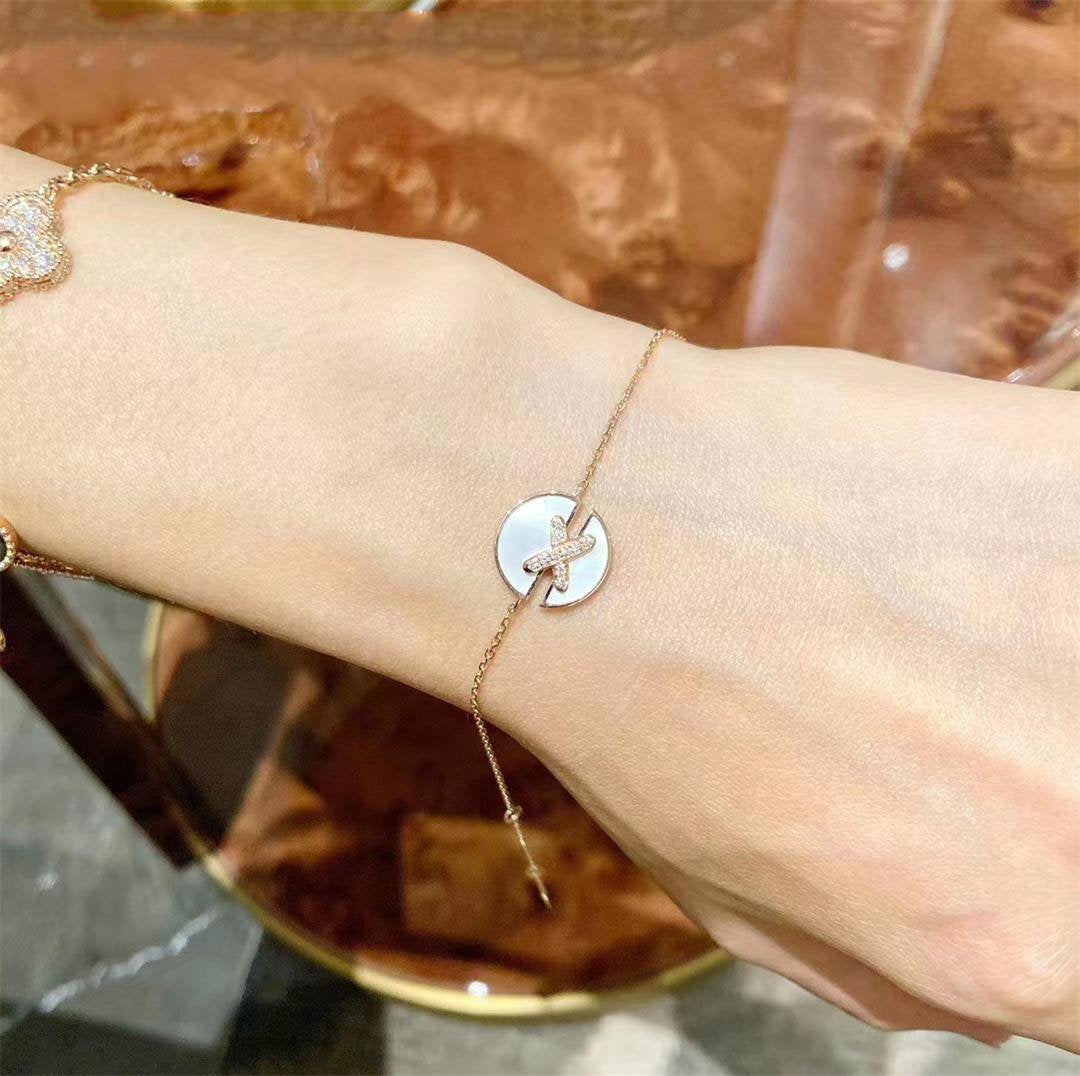 ¡®Dream¡¯JEUX DE BRACELET MOP PINK GOLD DIAMONDS