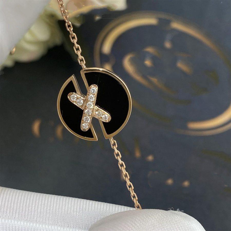 ¡®Dream¡¯JEUX DE BRACELET ONYX PINK GOLD DIAMOND