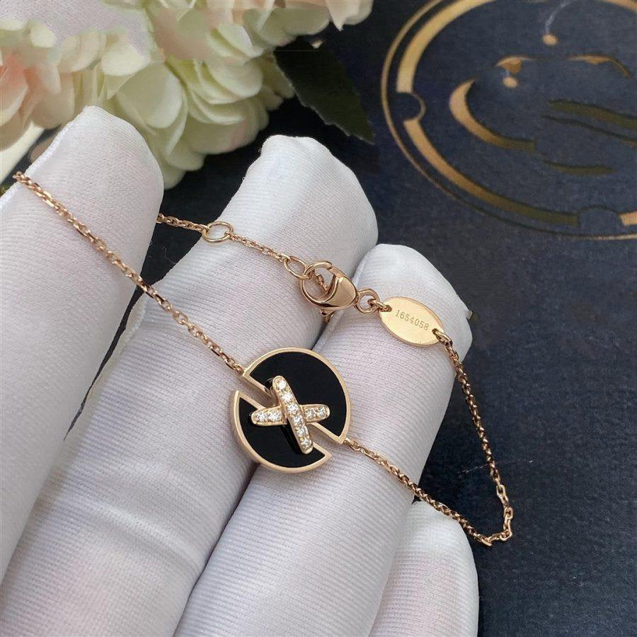 ¡®Dream¡¯JEUX DE BRACELET ONYX PINK GOLD DIAMOND