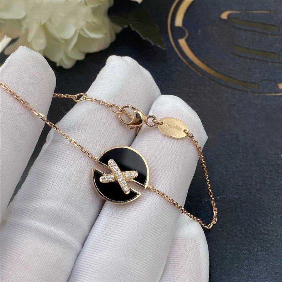 ¡®Dream¡¯JEUX DE BRACELET ONYX PINK GOLD DIAMOND