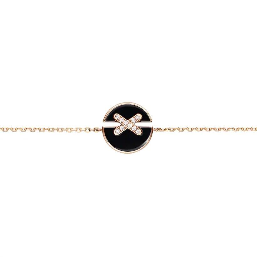 ¡®Dream¡¯JEUX DE BRACELET ONYX PINK GOLD DIAMOND