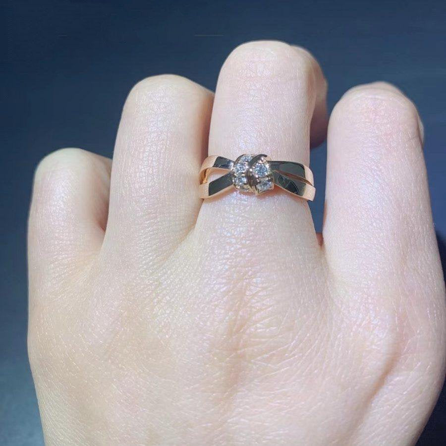 ¡®Dream¡¯LIENS RING PINK GOLD DIAMOND