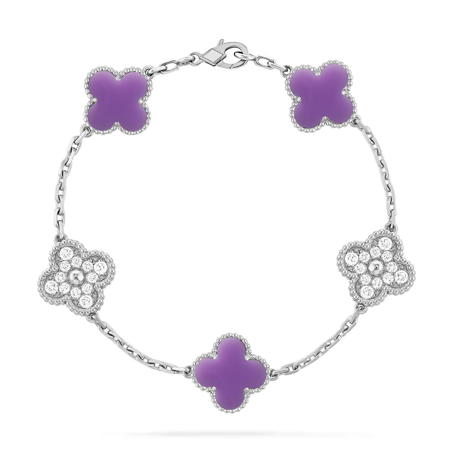 [Dream]New CLOVER 5 MOTIF LIGHT PURPLE BRACELET COLLECTION