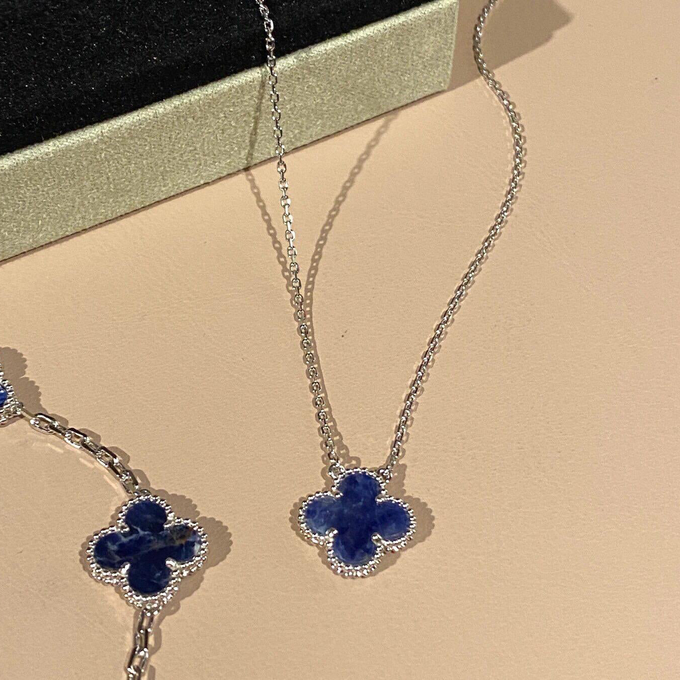 ¡®Dream¡¯CLOVER 15MM PIETERSITE NECKLACE SILVER