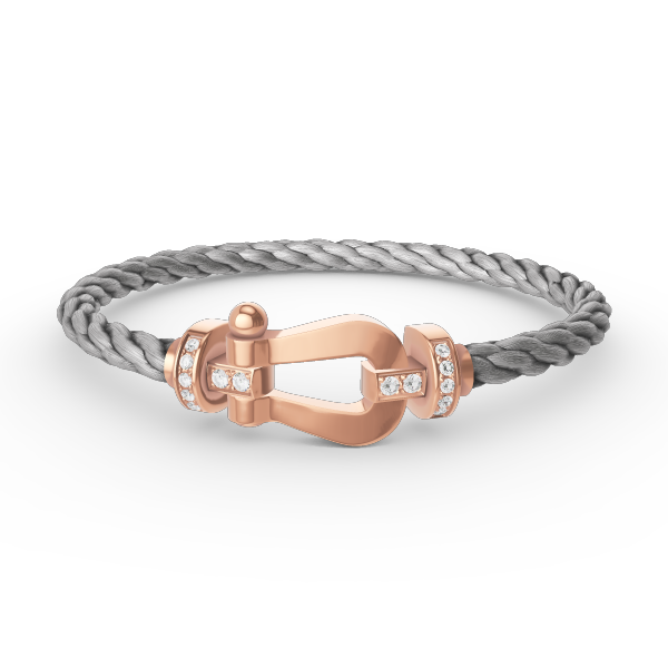 ¡®Dream¡¯FORCE LARGE HORSESHOE HALF DIAMOND BRACELET ROSE GOLD