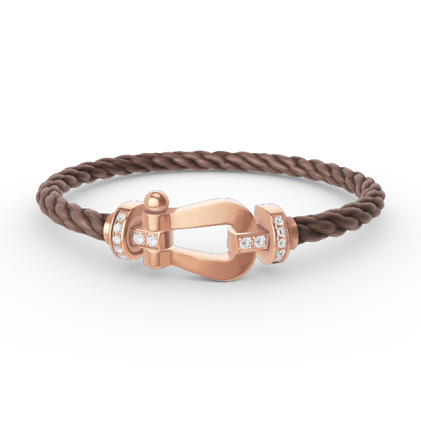 ¡®Dream¡¯FORCE LARGE HORSESHOE HALF DIAMOND BRACELET ROSE GOLD