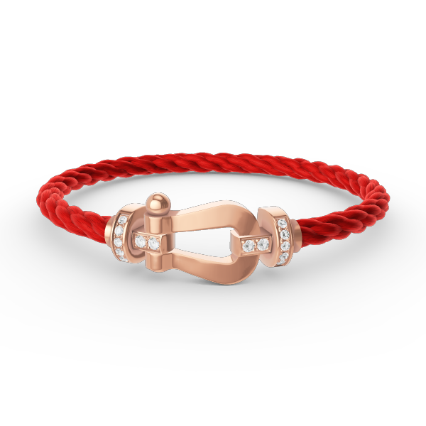 ¡®Dream¡¯FORCE LARGE HORSESHOE HALF DIAMOND BRACELET ROSE GOLD