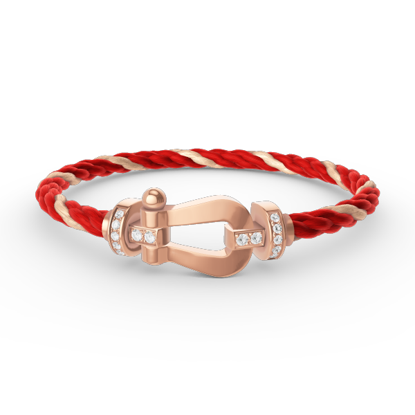 ¡®Dream¡¯FORCE LARGE HORSESHOE HALF DIAMOND BRACELET ROSE GOLD