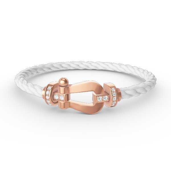 ¡®Dream¡¯FORCE LARGE HORSESHOE HALF DIAMOND BRACELET ROSE GOLD