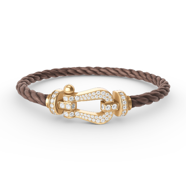 ¡®Dream¡¯FORCE LARGE HORSESHOE FULL DIAMOND BRACELET GOLD