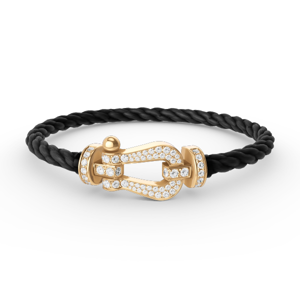 ¡®Dream¡¯FORCE LARGE HORSESHOE FULL DIAMOND BRACELET GOLD