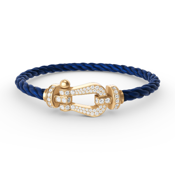 ¡®Dream¡¯FORCE LARGE HORSESHOE FULL DIAMOND BRACELET GOLD