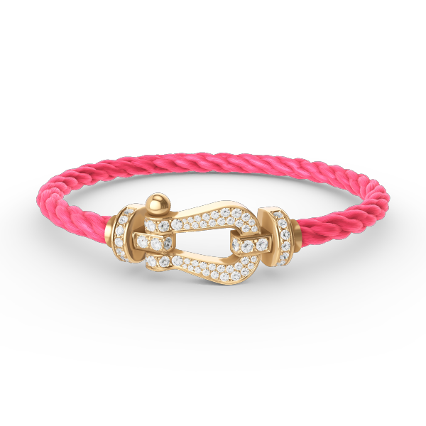 ¡®Dream¡¯FORCE LARGE HORSESHOE FULL DIAMOND BRACELET GOLD